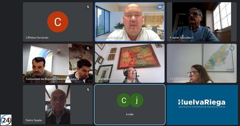 Huelva Riega pide a la Junta que disminuya el recorte de agua al 25%