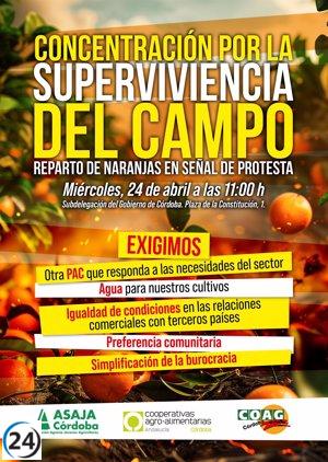 Principal organizaciones agrícolas se movilizan por la defensa del sector en Córdoba el 24 de abril