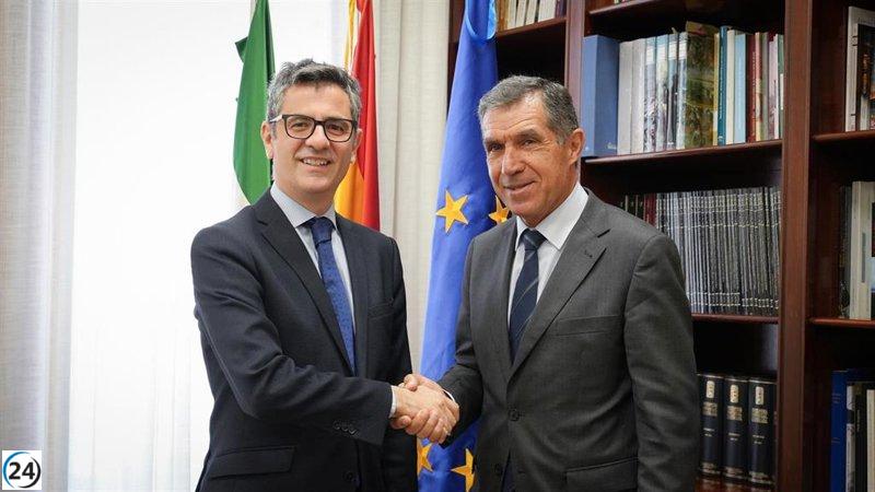Bolaños y el presidente del TSJA debaten sobre mejoras en la Justicia en Andalucía