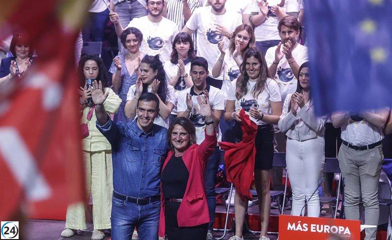 Sánchez, Ribera y Espadas inauguran la campaña del 9J en Sevilla.