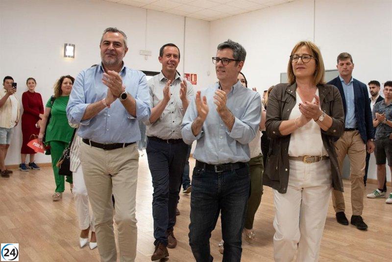 Pedro Sánchez traerá el AVE a Almería a toda velocidad, según Bolaños.