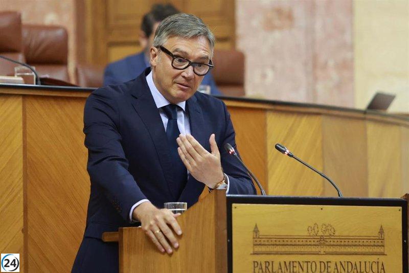 Moreno y su gobierno de Andalucía cuestionados por Vox por su gestión en sanidad, educación y dependencia.
