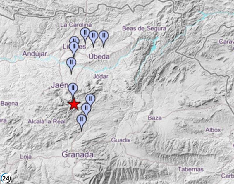 Se reporta un sismo de 3,4 grados en Cárcheles, con vibraciones leves en localidades cercanas de Jaén.