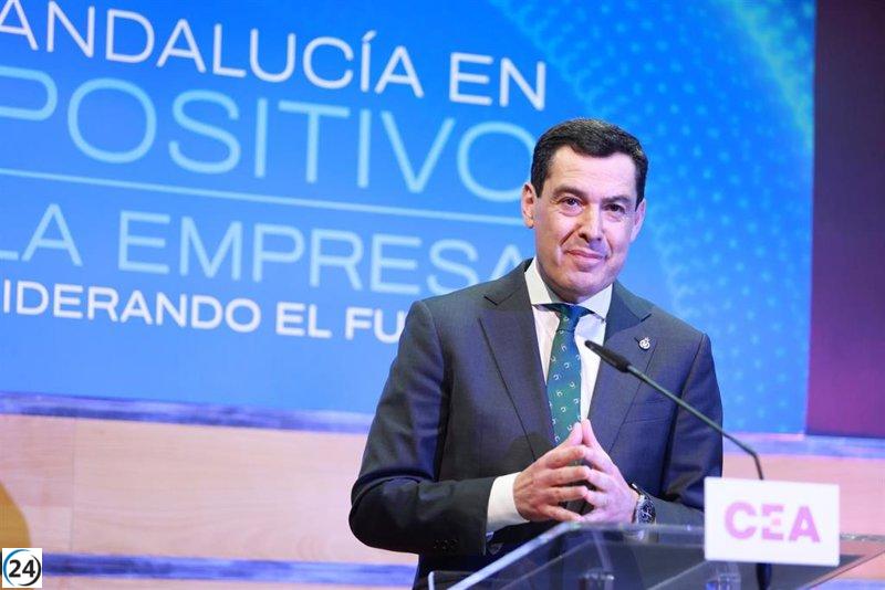 Moreno sugiere un giro hacia Asia ante los aranceles de Trump que amenazan el crecimiento en Andalucía.