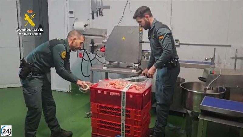 Desmantelan en Trigueros una empresa que tenía más de dos toneladas de carne en mal estado.