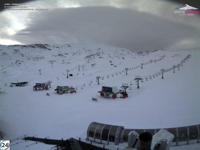 Sierra Nevada cierra pistas por fuertes vientos en su última semana de esquí.