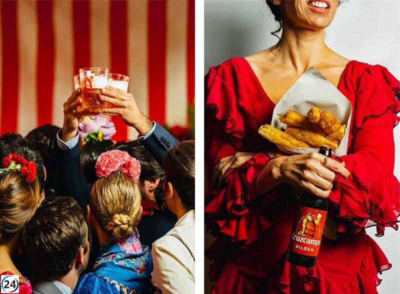 Cruzcampo ofrecerá cerca de cuatro millones de cañas en la Feria de Abril de Sevilla 2025, distribuidas en 5 kilómetros de barras.