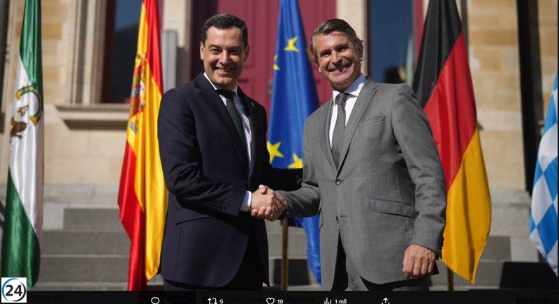 Moreno impulsa unión Andalucía-Baviera para fortalecer la representación regional en la UE.
