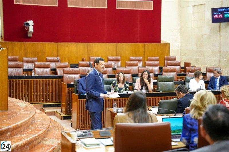 PSOE, Por Andalucía y Adelante critican en el Pleno la ausencia de Moreno la próxima semana.