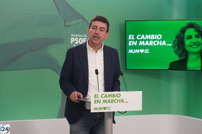 PSOE-A apoya la rápida acción de Sánchez contra la corrupción de Cerdán y cuestiona la doble moral de Moreno.
