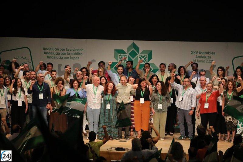 Valero se acerca al 76% de respaldo en su reelección al frente de IU Andalucía y critica a Moreno como 