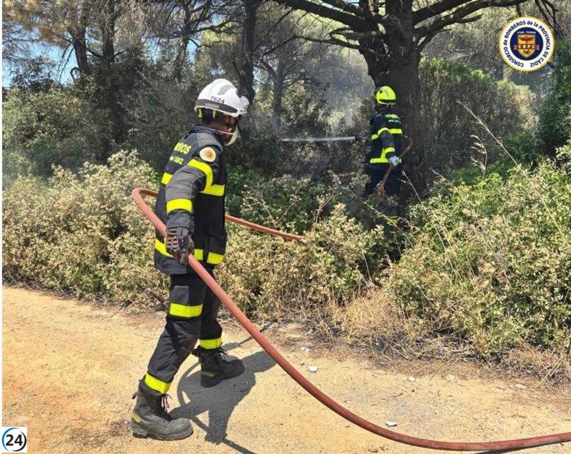 Incendio controlado en Conil (Cádiz) daña dos casas y provoca evacuación de 15 más.