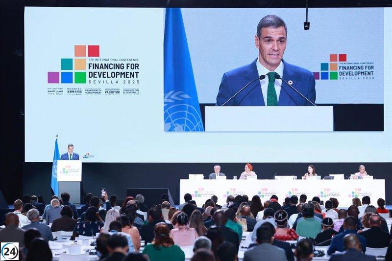 Sánchez clausura la Conferencia de Sevilla, un hito en la cooperación contra el individualismo.