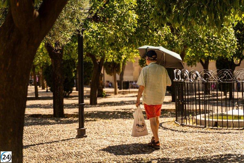 Alerta amarilla en Córdoba, Granada y Jaén: se prevén máximas de 39º este lunes.