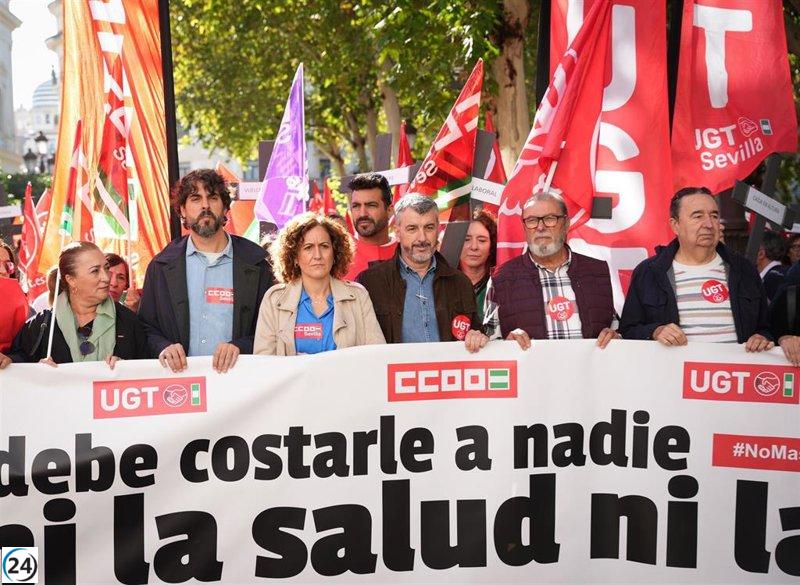 CCOO y UGT Sevilla exigen la eliminación del mercado de empresas que desatienden la prevención tras el último accidente laboral.