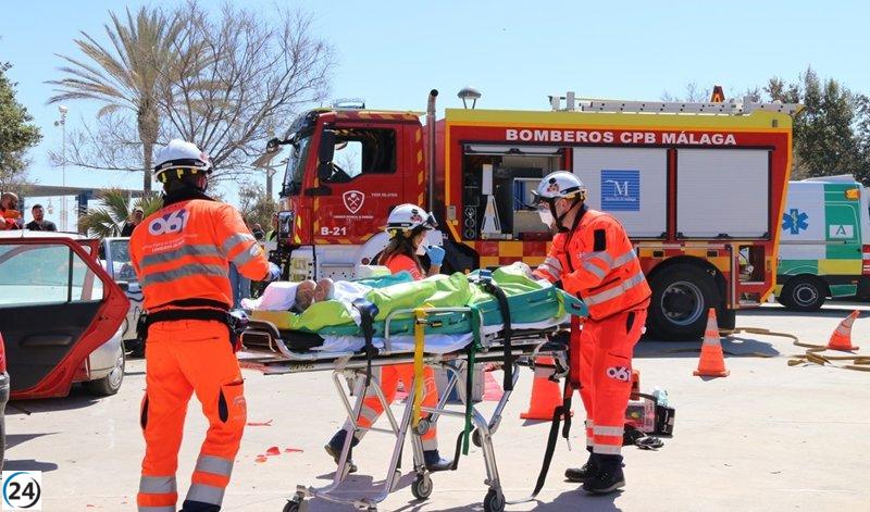 Un hombre herido por quemaduras tras explosión de una bombona en Vélez Málaga.