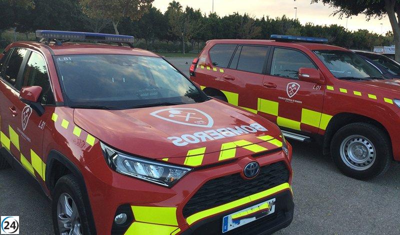 Siete heridos tras incendio en un chiringuito de playa en Marbella.