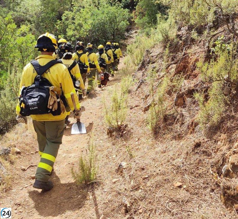 El incendio en Alcaucín (Málaga) está bajo control, informa el Plan Infoca tras la intervención de casi 50 bomberos.