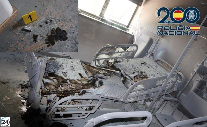 Paciente acusado por incendio en hospital de Granada que provocó desalojos y daños de 55.000 euros.