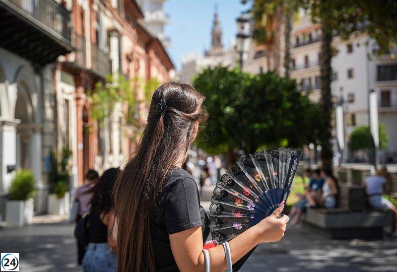 Alerta amarilla por calor extremo en Córdoba, Jaén y Sevilla con temperaturas que alcanzan los 38ºC este viernes.