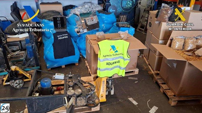 Desmantelan red de contrabando de tabaco en Sanlúcar la Mayor: se incautan 1.600 kilos y arrestan a cuatro sospechosos.