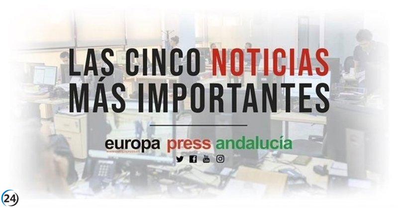 Principales titulares de Europa Press Andalucía para este miércoles 1 de octubre a las 14:00 horas.