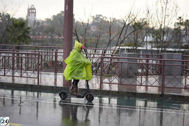 Alertas por fuertes lluvias en Andalucía: se esperan hasta 20 litros por hora, excepto en Huelva y Jaén.