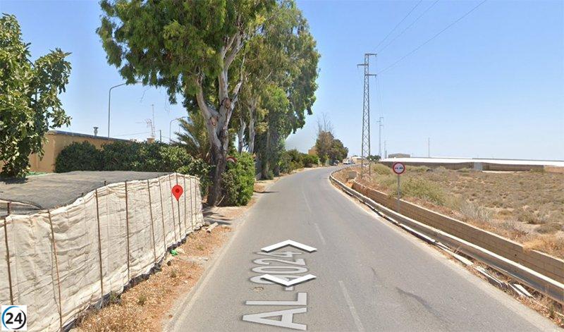 Accidente en La Mojonera deja cinco heridos tras colisión de vehículo contra un árbol.