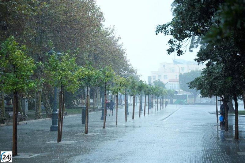 Alertas climáticas por lluvias: Córdoba, Huelva y Sevilla en aviso naranja, mientras que el resto, salvo Almería y Jaén, en amarillo.