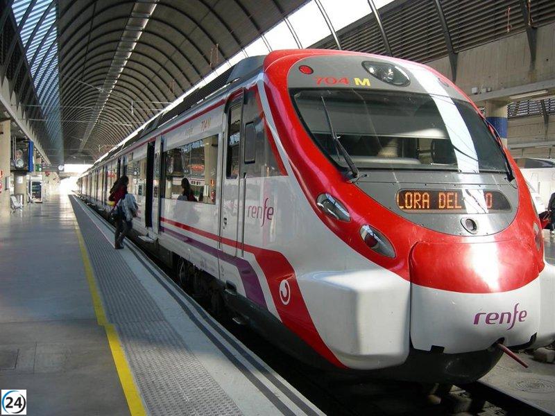 Andalucía restablece el servicio de Cercanías en Sevilla tras superar el temporal.