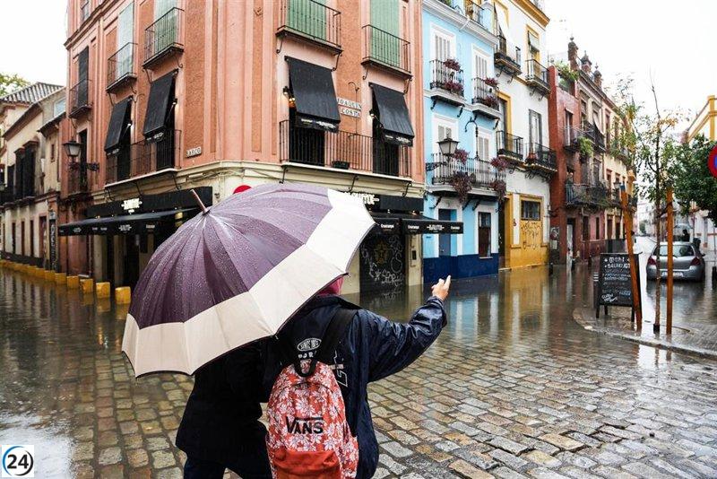 Andalucía levanta alertas de lluvias y tormentas tras más de 60 incidentes, sin reportar heridos.