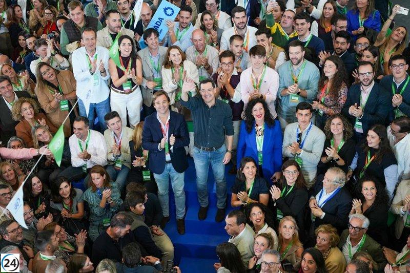 Moreno reafirma su liderazgo en el PP-A con un respaldo abrumador del 99,95%: 