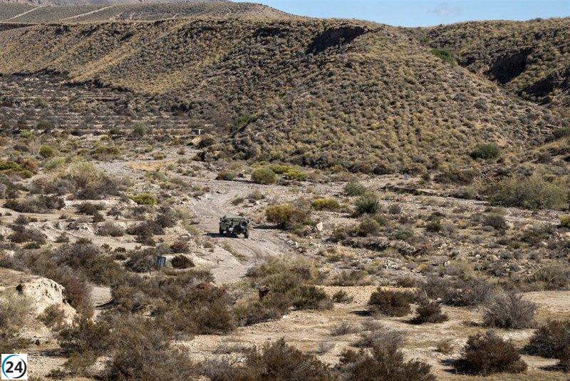 Legionario lesionado en entrenamiento con munición viva en Viator, Almería.