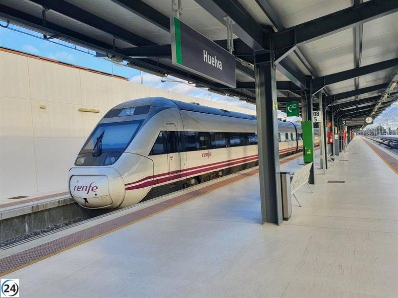Tren de Huelva se avería en Sevilla, pasajeros atrapados durante horas.