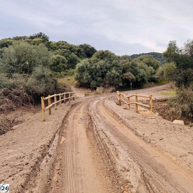 Jimena (Cádiz) restablece su acceso a Internet y evalúa declarar zona catastrófica tras la tormenta Francis.