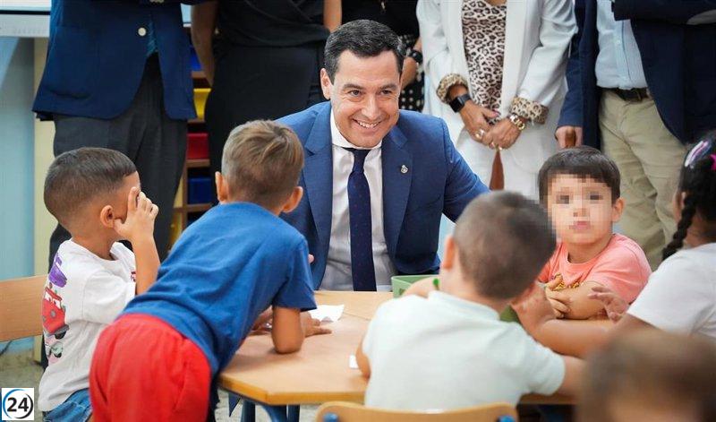 Andalucía lidera la reducción de la ratio escolar establecida por el Gobierno, según Moreno.