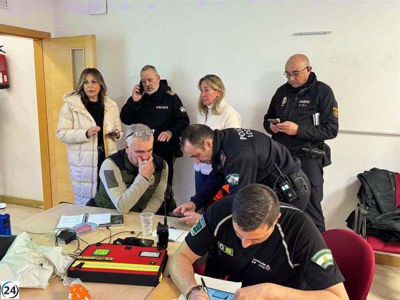 Temporal en Ronda: hundimiento parcial de una calzada y una fachada afectada.