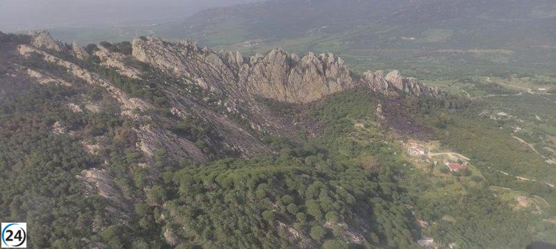El incendio de Tarifa progresa con enfriamiento para posible control el lunes.