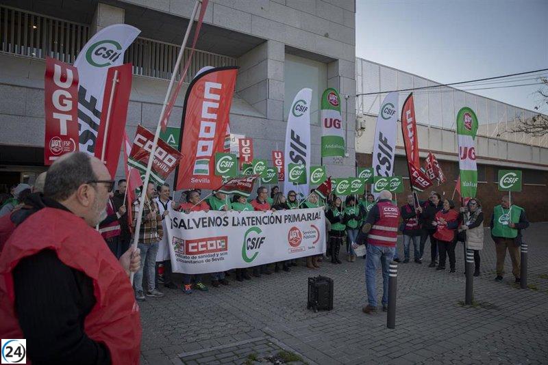 Sindicatos inician concentraciones por falta de acuerdos en primaria del SAS.