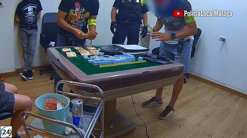 Quince denunciados por juego ilegal en Málaga capital.
