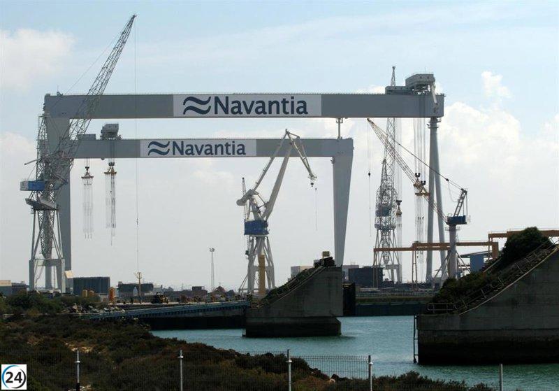 Trabajadores de Navantia celebran la llegada de