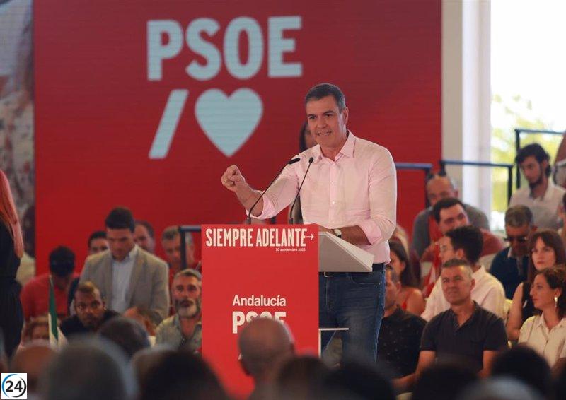 Pedro Sánchez despliega su primer mitin del PSOE en Granada como candidato principal para la investidura.