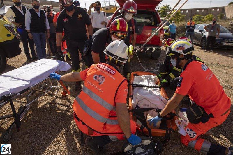 Simulacro de emergencias: Marbella y San Roque se unen para recrear respuesta ante terremoto e incendio.