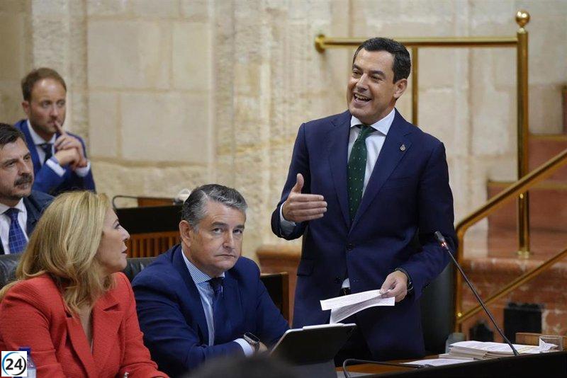 Moreno critica que Andalucía sufra las consecuencias del acuerdo Sánchez-Díaz sin recibir suficiente apoyo de la parte andaluza de Sumar.