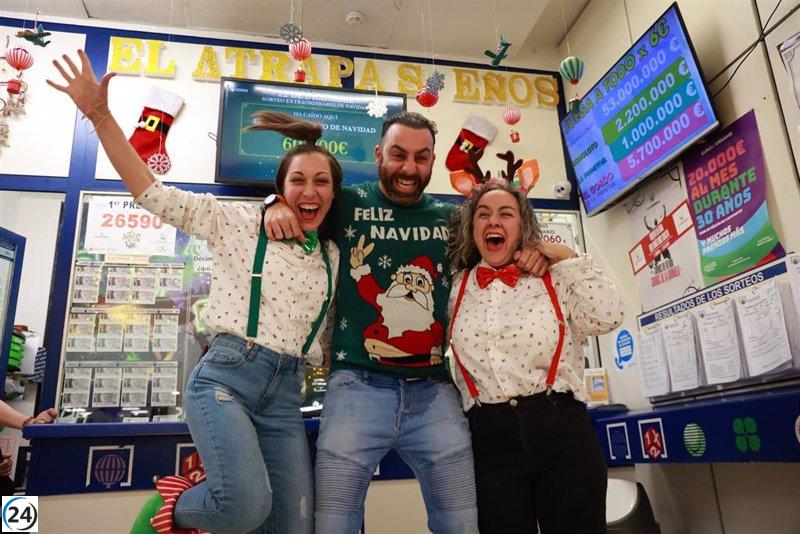 La suerte sonríe a Andalucía: La Lotería de Navidad deja casi 230 millones de euros en Sevilla y Jaén.